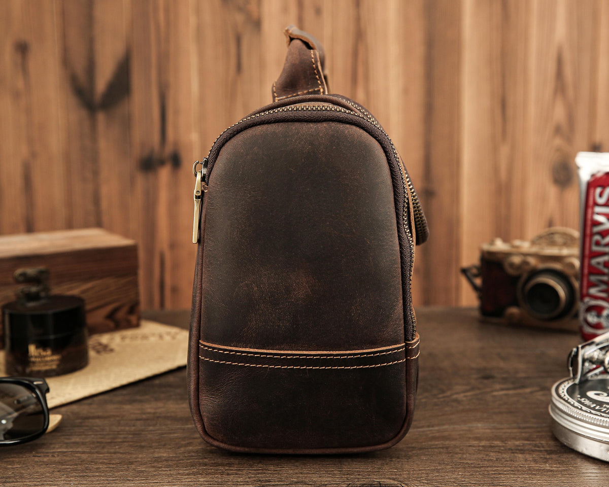 Personalized Leather Dopp Kit, Laser Engraved Men’s Toiletry Bag, Full Grain Leather Toiletry Bag, Gift for Him, Groomsmen